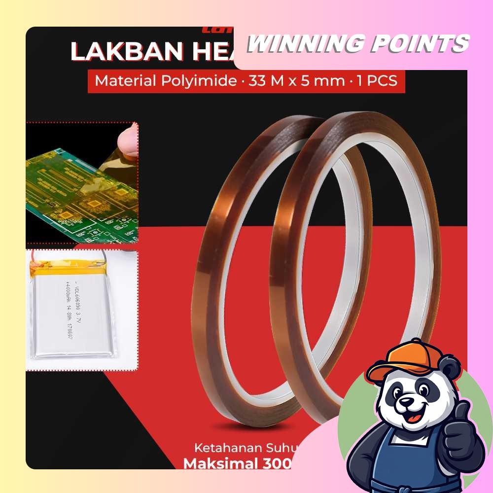 

Lakban Elektronik Tahan Panas Heat Resistant Polyimide High Temperature Adhesive