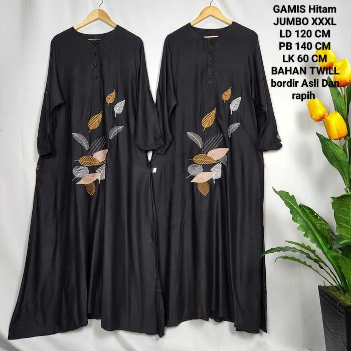 Gamis Wanita Ukuran Jumbo Ld 120 Cm Model Bordir Kekinian