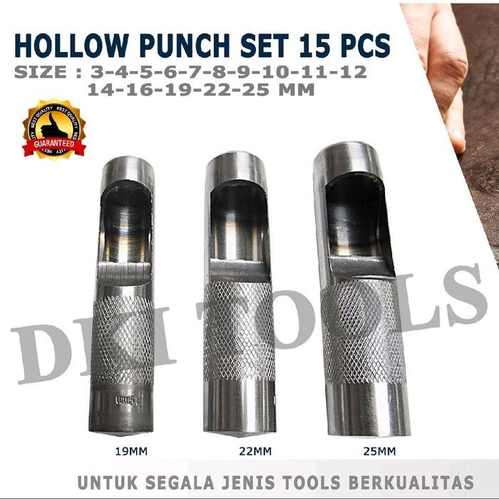 

Set Alat Pembolong Kulit Plong Koala 15 Pcs Hollow Punch 3-25Mm