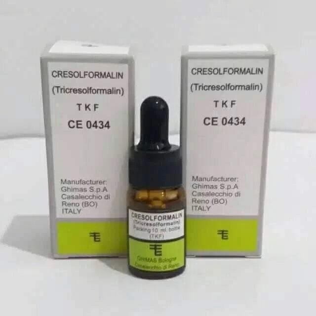 Tkf Cresolformalin Ghimas Italy 10Ml Tricresolformalina Bahan Gigi