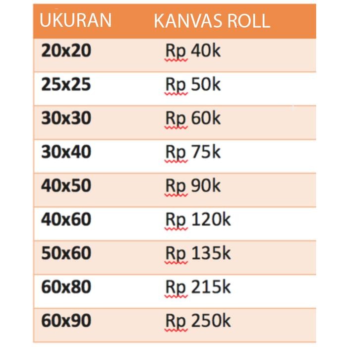 

Foto Kanvas Asli Roll 30X40