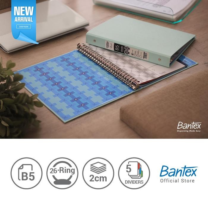 

tersedia bantex b5 multiring binder batik series - binder eksklusif 1 pcs #1336
