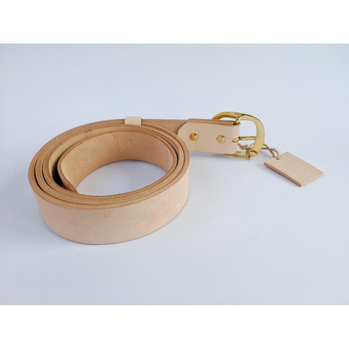Ikat Pinggang Sabuk Kulit Natural Vegtan Leather Belt Gesper Bv105