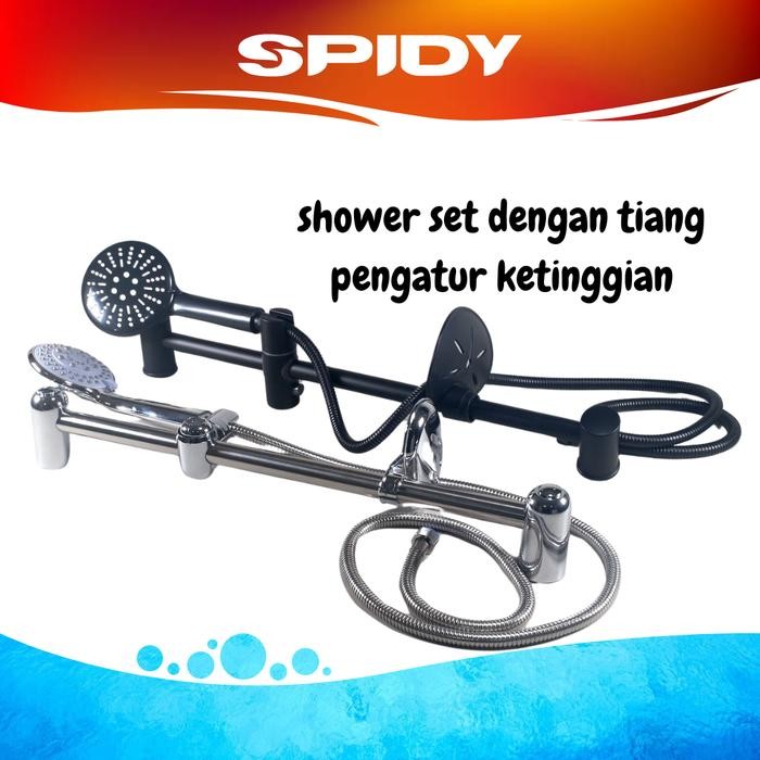 Toto Sanitaary - Shower Kamar Mandi Set Pengatur Ketinggian Tempat Sabun Lengkap