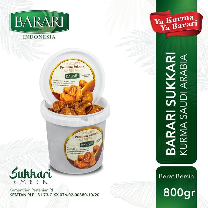 

ORIGINAL BARARI Sukkari Kurma Arab 800gr Premium Dates High Quality Tekstur Lembut READY STOCK
