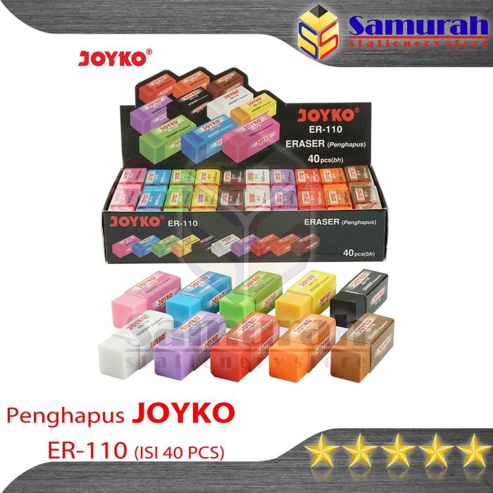 

ID PENGHAPUS PENSIL JOYKO ER-110 KECIL ISI 40 PCS / ERASER ER 110 COLOURS / HAPUSAN STIP PENCIL B40