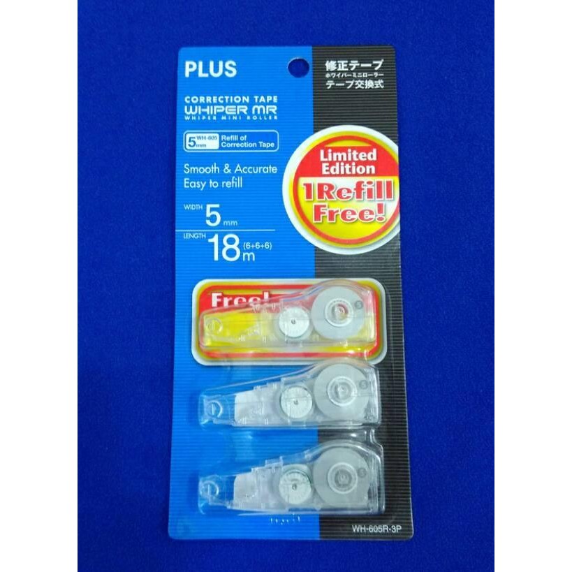 

ID REFILL CORRECTION TAPE PLUS WH605 ISI TIP EX KERTAS