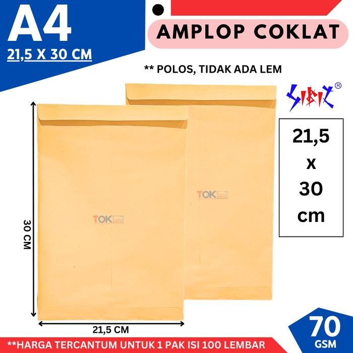 

ID AMPLOP COKLAT A4 ISI 100 LBR 70GSM