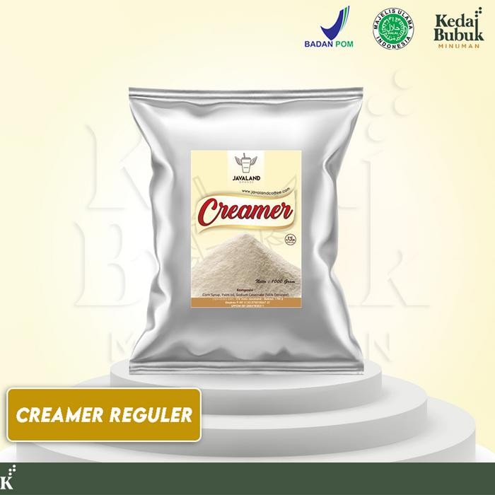 

BUBUK CREAMER REGULAR DALAM KEMASAN 1 KG MEREK JAVALAND