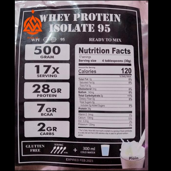 WPI95 SUSU PROTEIN 500GR WHEY PROTEIN ISOLATE 95 DIET OCD DEBM KETO