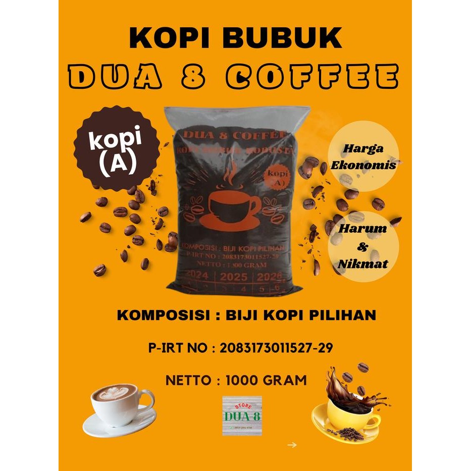 

KOPI BUBUK ROBUSTA 1 KG - EKONOMIS, HARUM DAN NIKMAT - MENERIMA ECERAN DAN GROSIR