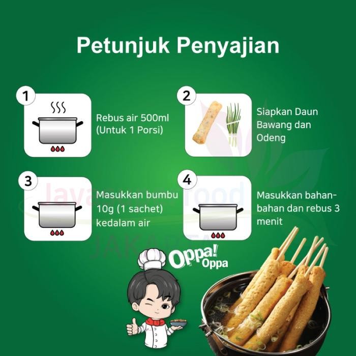 

OPPA HOTBAR ODENG JAJAN ASLI KOREA 100G/ ODENG TUSUK / ODENG PANJANG