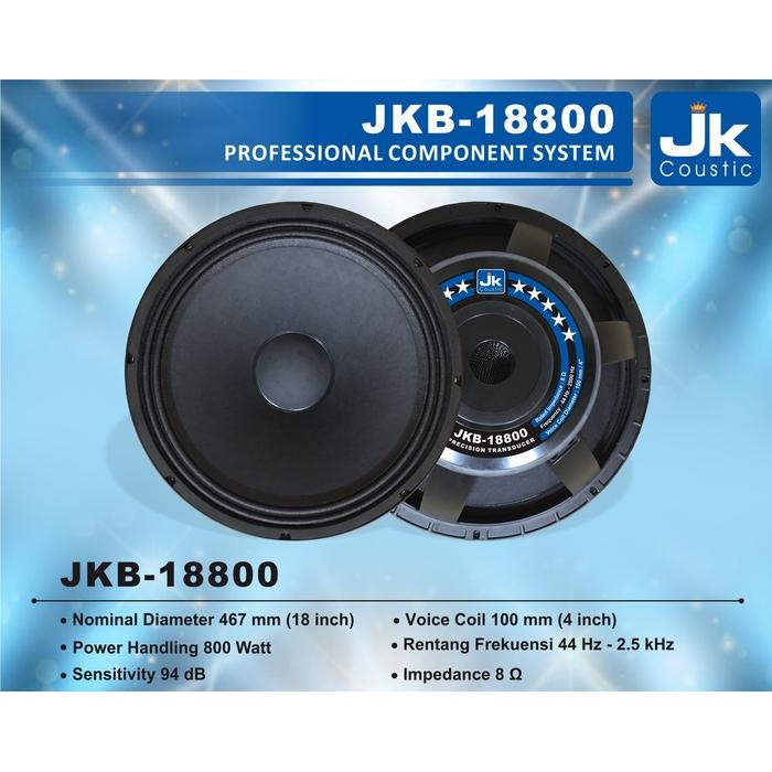 Speaker JKB 18800 JK Coustic Speaker 18inc