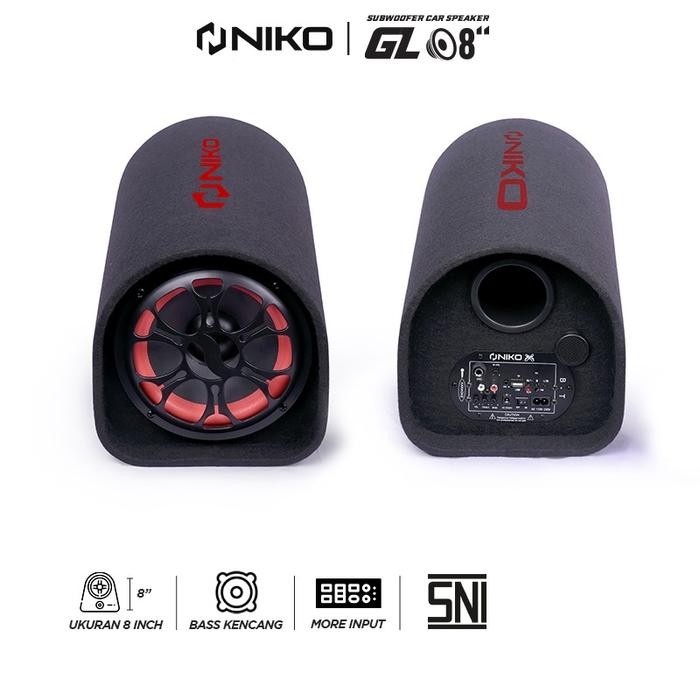 NIKO GL8 - Speaker Tabung 8 inch - Speaker Bluetooth Subwoofer Car GL 8 - Spiker Karaoke Niko gl-8