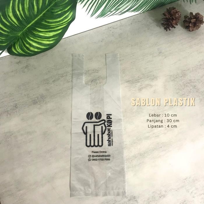 Sablon Kantong Plastik Bening HD uk 10 Murah - 1000 pcs
