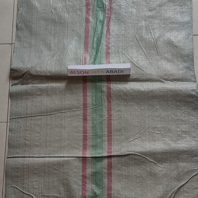 

karung plastik baru krem/hijau 90x130cm, lebih besar dari 90x120 cm MINIMAL ORDER 5