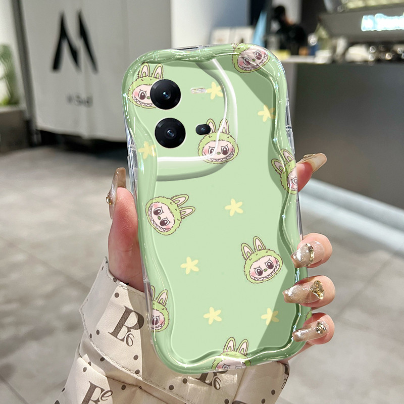 Casing Hp Untuk VIVO V25 5G V25E V21E Y73 2020 Case Boneka hijau Kasing Silikon Softcase Bezel Cesin