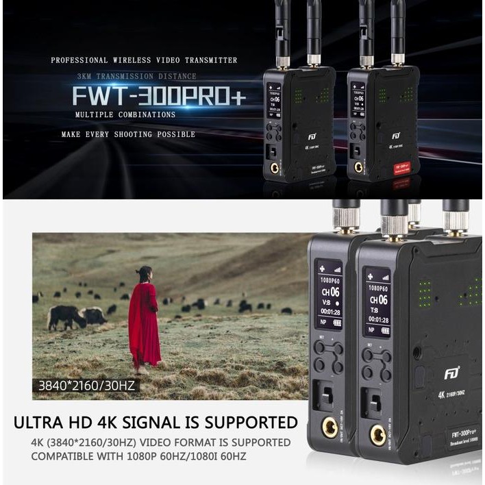 Feidu FWT-300Pro+ 4K wireless HDMI 300m - FWT 300 Pro Plus