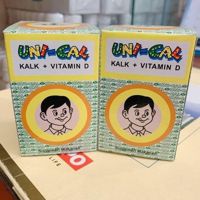 unical uni kalak/tablet kalak/vitamin d dan kalsium
