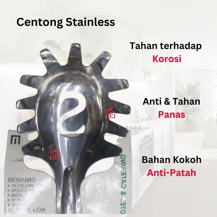 Centong Prasmanan/Buffet Servei Stainless Steel Tanica/ Sendok Katering (Mie/ Spageti)
