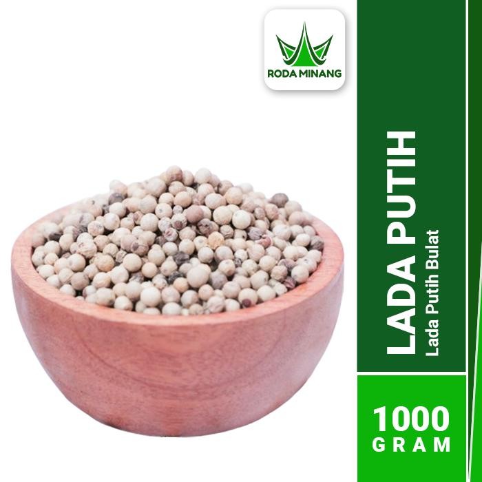 

Lada Putih Bulat Biji Merica Butir Utuh Whole White Pepper Masak Super Premium - 1 kg