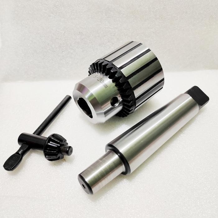 Bagus Chuk Drills Size 5 - 20 Mm + Arbor Mt4 Untuk Mesin Bubut Pegangan Bor