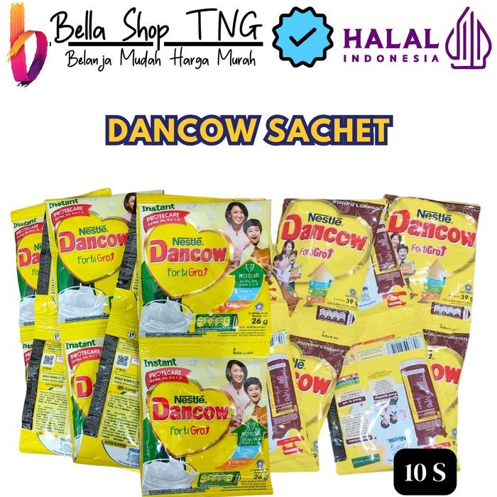 

Susu Dancow Instant Putih coklat Sachet 26gr Renceng isi 10 pcs