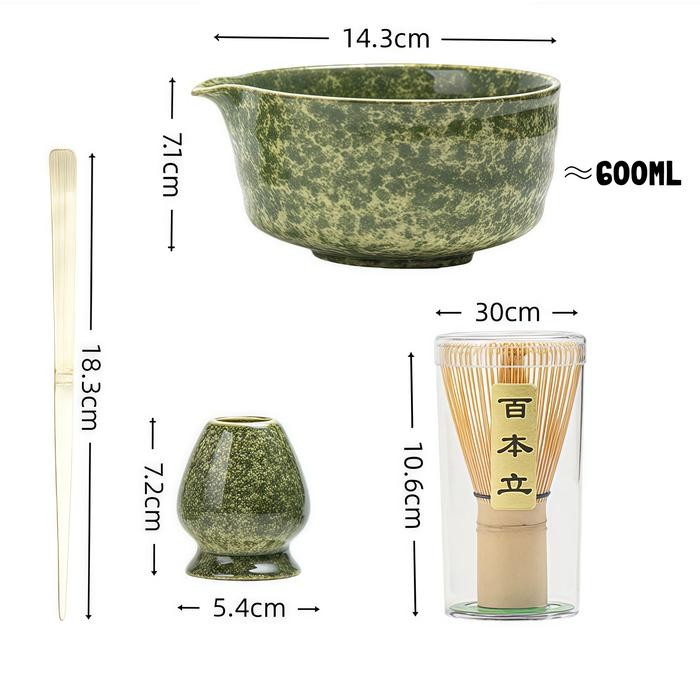 

4in1 Matcha Tea Sets Alat Matcha Making Japanese Pengaduk Matcha Bambu Penyangga Whisk Teaspoon Tea