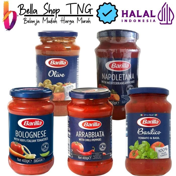 

BARILLA Bolognese Basiloco Napoletana Arrabbiata with Chilli Sugo Alle Olive Sauce Pasta 400 gr