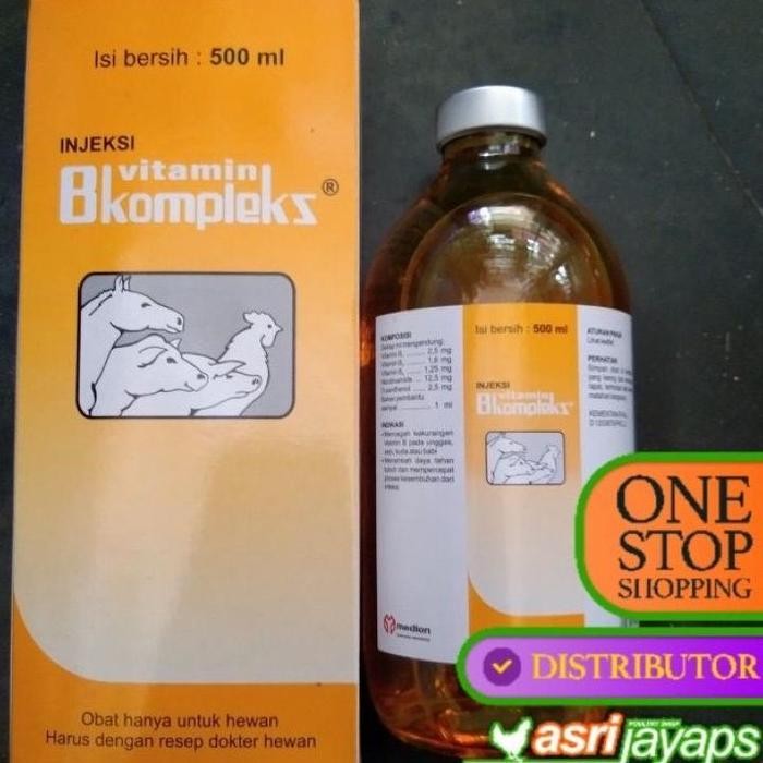  Obat Vitamin Hewan BKompleks / B Kompleks Suntik / Inject 500 ml Medion