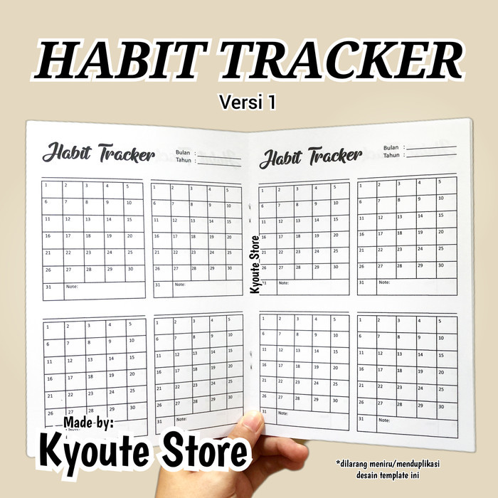 

ID BUKU SIMPLE HABIT TRACKER A5 KYOUTE PLANNER JEJAK KEGIATAN HARIAN