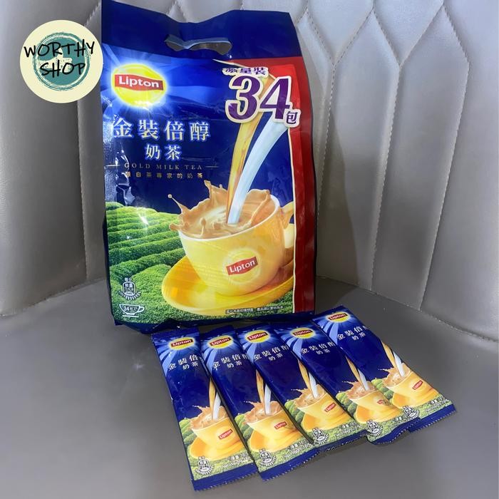 

READY STOCK Lipton Gold Milk Tea isi 34 sachet Hongkong HK