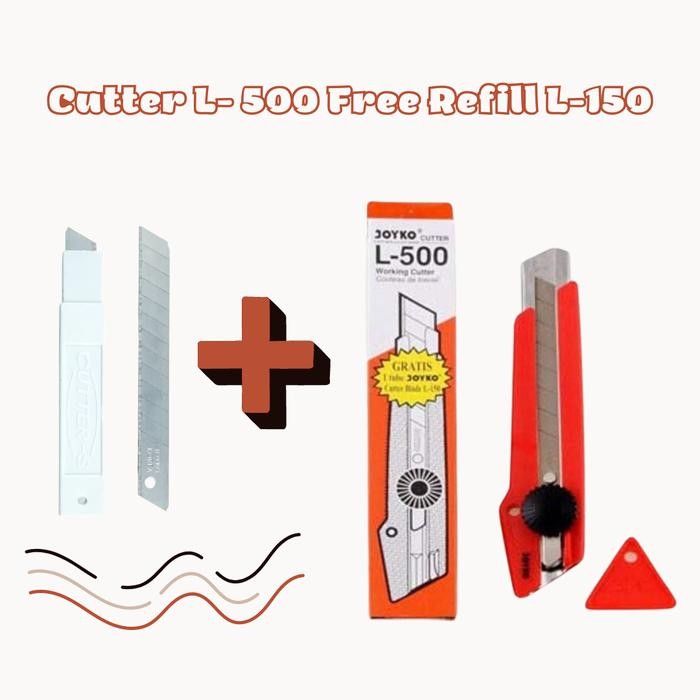 

ID CUTTER BESAR L500 JOYKO L-500 SUPER TAJAM KARTER FREE REFILL L-150 SET