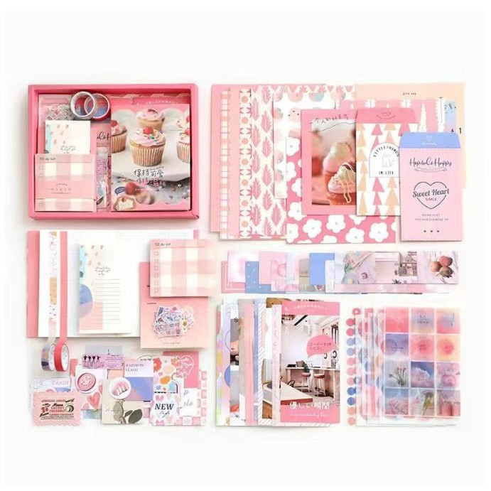 

ID JOURNAL KIT SET GIFT BOX - AGENDA LUCU - SET BUKU TULIS - JOURNAL SET - BUKU DIARY AESTHETIC