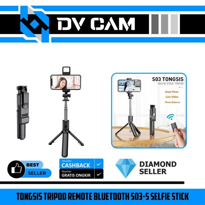 Tongsis Tripod Remote Bluetooth S03-S Selfie Stick S03S / S 03