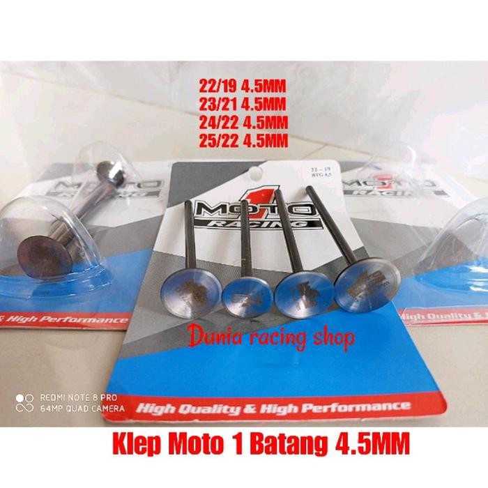 Klep Moto 1 Mx 135 Satria Fu Klep 22 19 Batang 4.5Mm 23 21 Batang 4.5Mm 23 20 Batang 4.5Mm 24 22