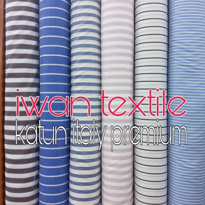 

Bahan Kain Katun Garis Salur Katun Itali Bahan Kemeja Import Garment