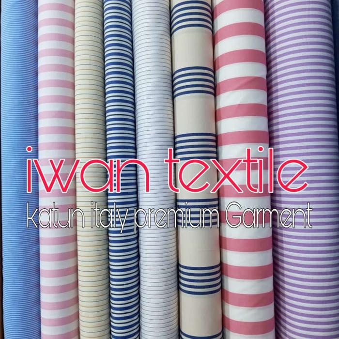 

Kain Katun Motif Garis Garis Katun Italy Garment Import Premium