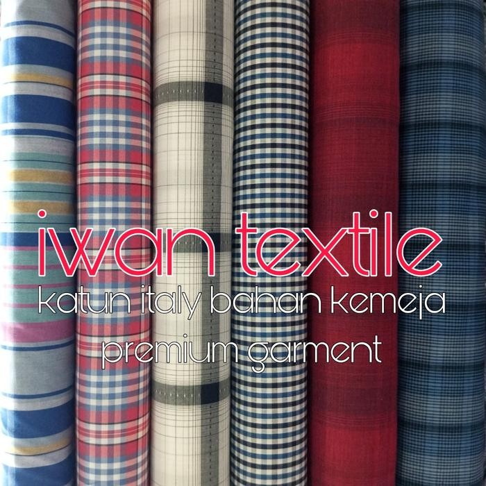

Kain Motif Kotak Kotak Bahan Kemeja Pria 100 Katun Italy Yandet
