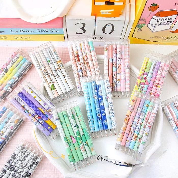 

New Pena Set (6 Pcs) Karakter Kuromi Melody Sinchan Lotso