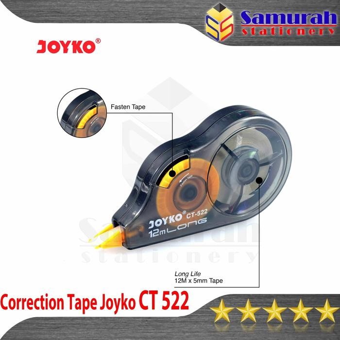 

New Correction Tape Joyko CT-522 12 Meter / Tip-Ex Kertas Rol CT 522 12 M