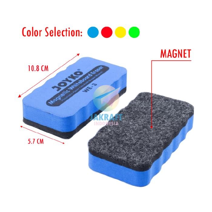

New (1 Pcs) Penghapus Spidol Papan Tulis Magnet JOYKO WE-3 White Glass Board Magnetic Glassboard