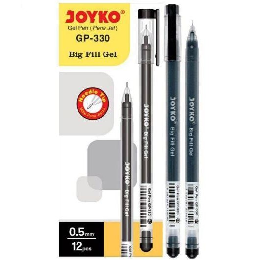 

New (12pcs) PULPEN PEN GEL JOYKO BIG FILL GEL 0.5 mm GP-330