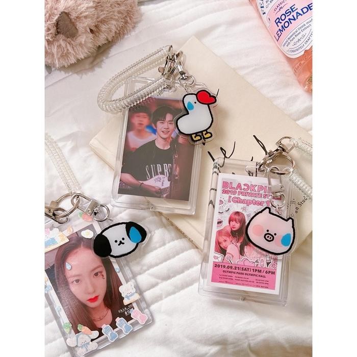 

New Id card holder/photocard holder/Holder Id Card Acrylic DIY Id Card 2 Sisi Tempat Kartu