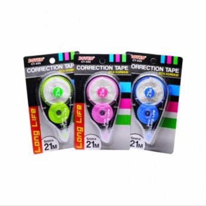 

New "Joyko Correction Tape CT-533 Long Life - Lebar 5mm x Panjang 21m - Pita Koreksi Tinta Anti