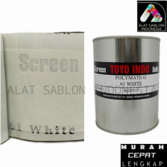 

New TINTA TOYO POLYMATE WHITE G61 PUTIH TINTA SABLON PLASTIK 1kg