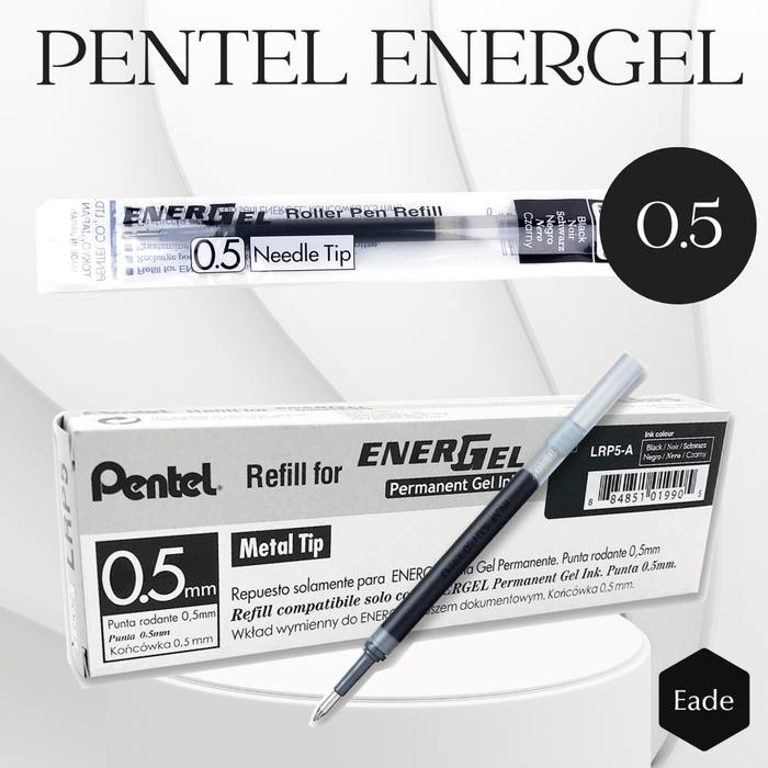 

New Refill Isi Pulpen / Pena Pentel Energel 0.5 MM - Hitam / Biru / Merah