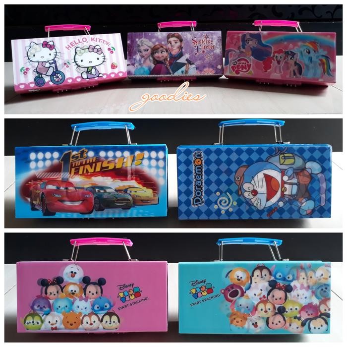 

New Kotak Pensil Kode 3 Susun Tingkat 3D 3 Dimensi Hologram Karakter