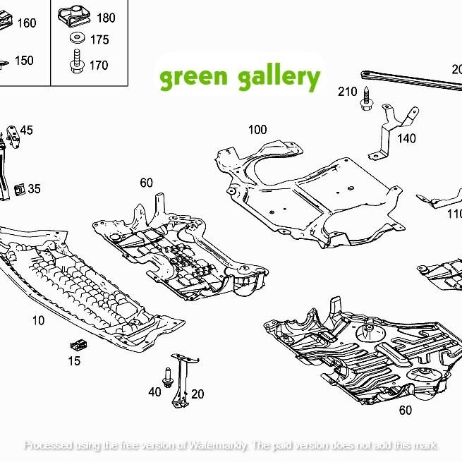 Jual Rugi Dek Bawah Mesin Bagian Belakang Mercedes Benz E Class (W212/4 Cyl.)