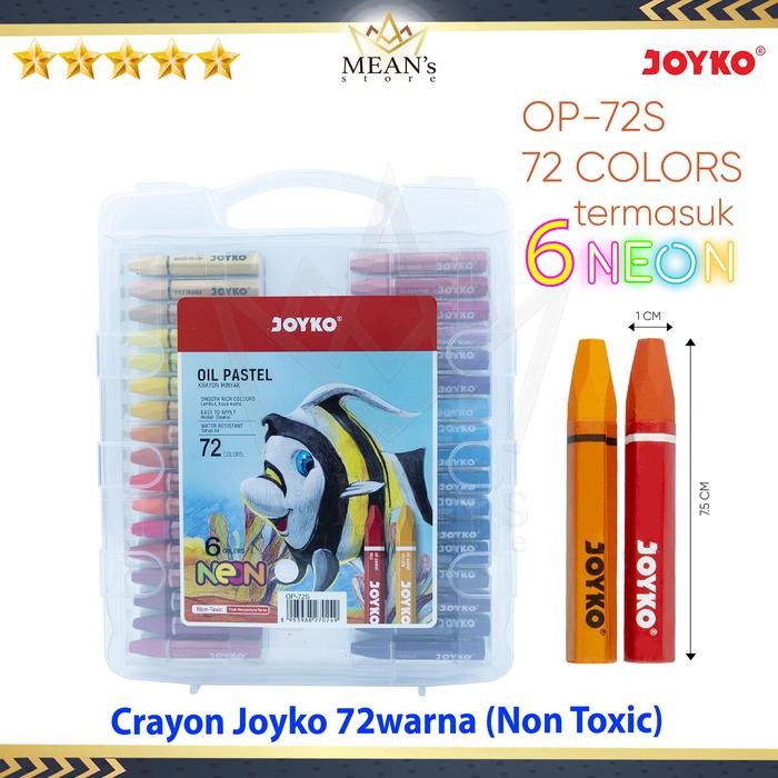

Crayon 72 Warna Joyko / Oil Pastel 72S / Crayon Oval 72 Warna
